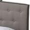 Baxton Studio Vivienne Modern Light Grey Upholstered King Size Bed 146-8244 - alternate 2